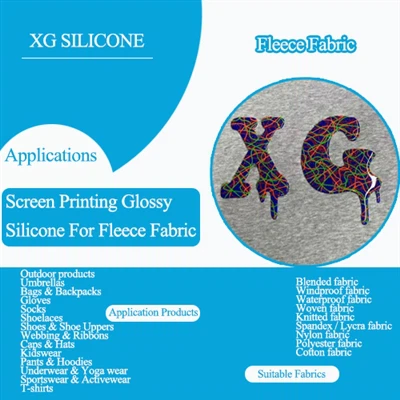 Screen Printing Glossy Silicone For Fleece Fabric
