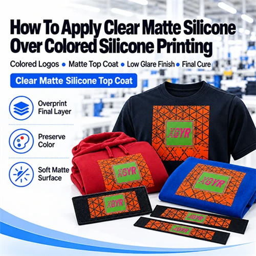 How to Apply Clear Matte Silicone Over Colored Silicone Printing